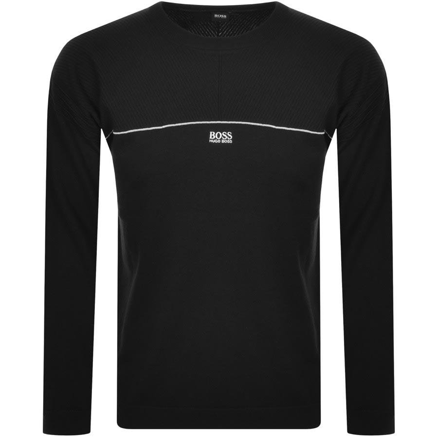 Alternative Image for ProductBOSS Ramone Crew Neck Knitted Jumper Black1